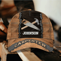 FUNSTUFFPRINT Personalized Carpentry 3D Classic Cap for Carpenter, Carpentry Hat for Dad Gift