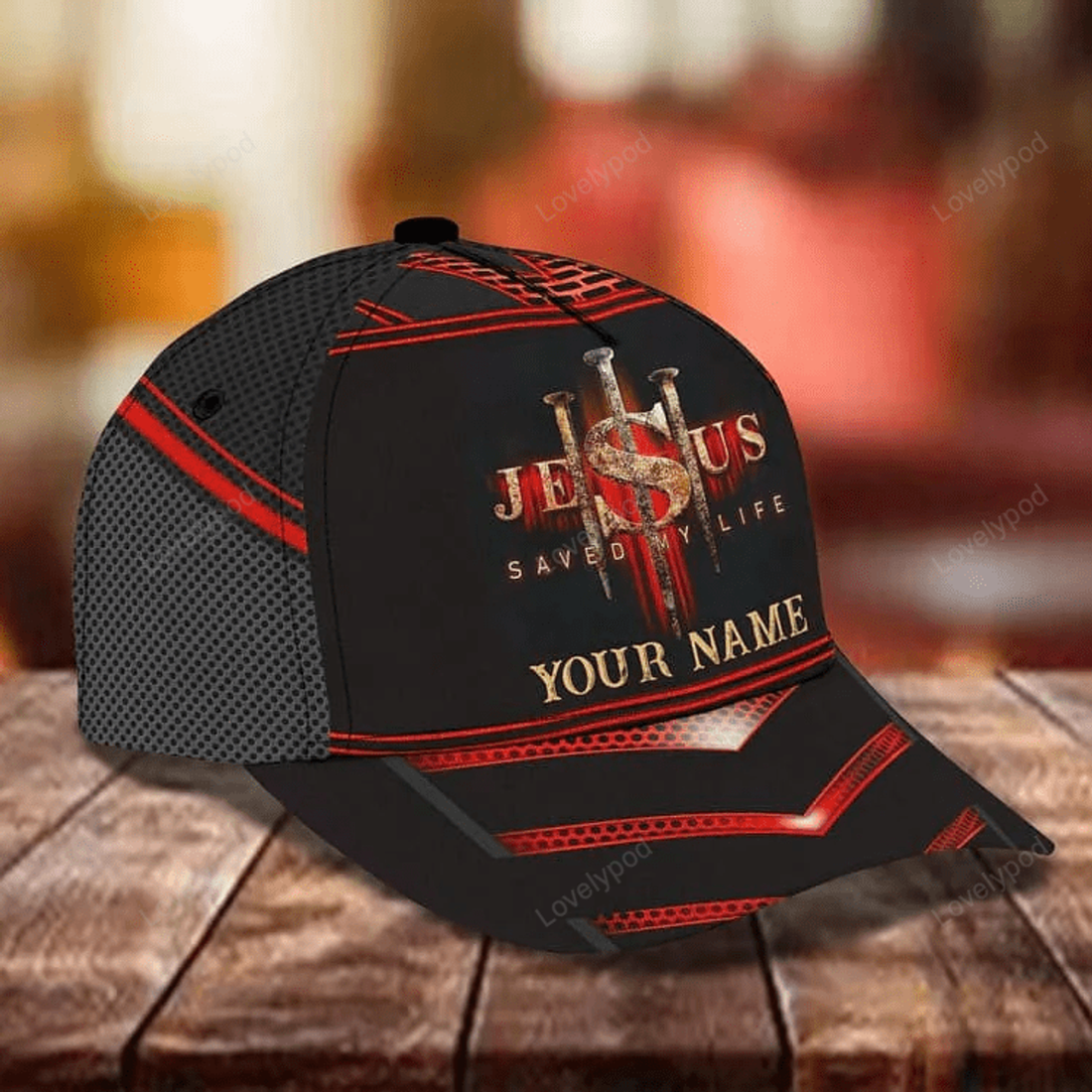 FUNSTUFFPRINT Personalized Jesus Save of My Life Cap, Jesus Cap for Christian Who believe in Jesus