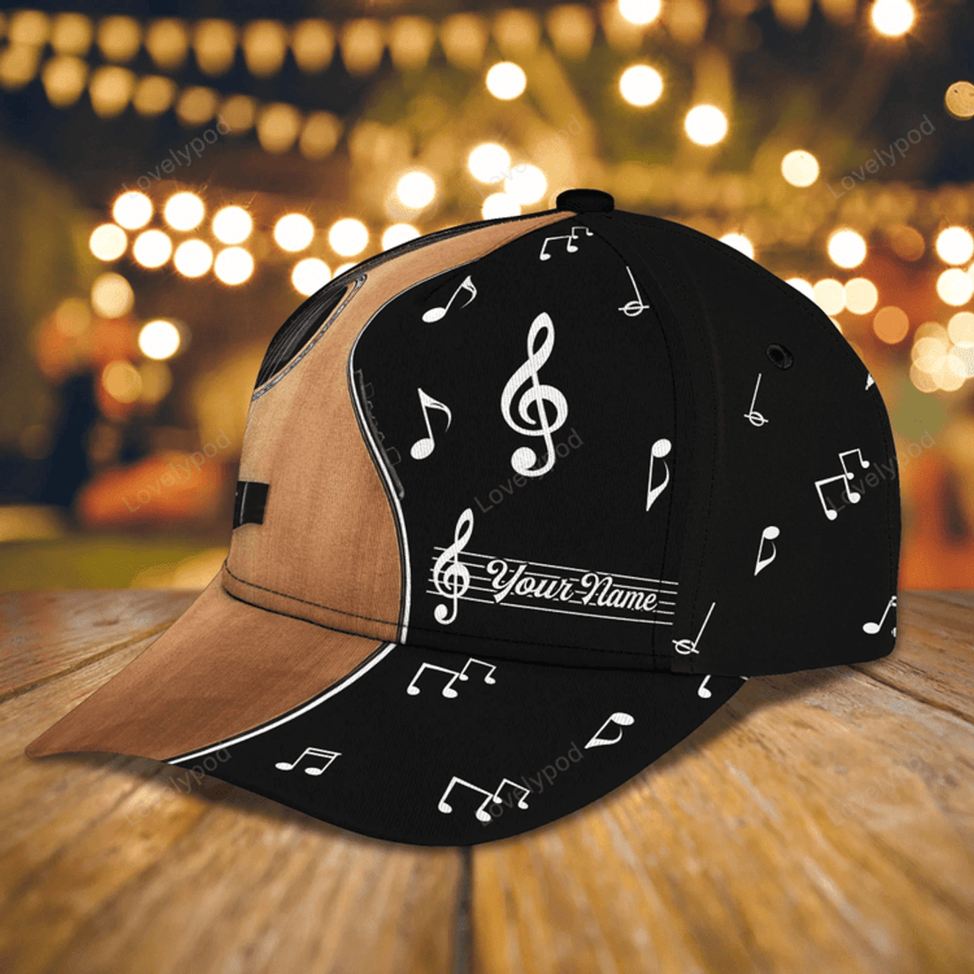 FUNSTUFFPRIT Personalized Baseball Guitar Full Print Cap Hat For Guitar Lover, Classic Guitar 3D Caps To My Son, Daughter