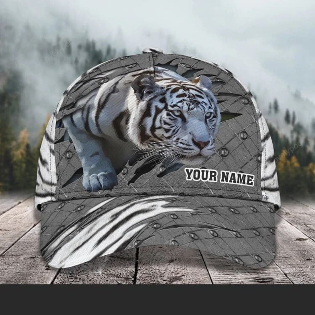 FUNSTUFFPRINT King of the Jungle 3D Classic Cap for Tiger Lovers