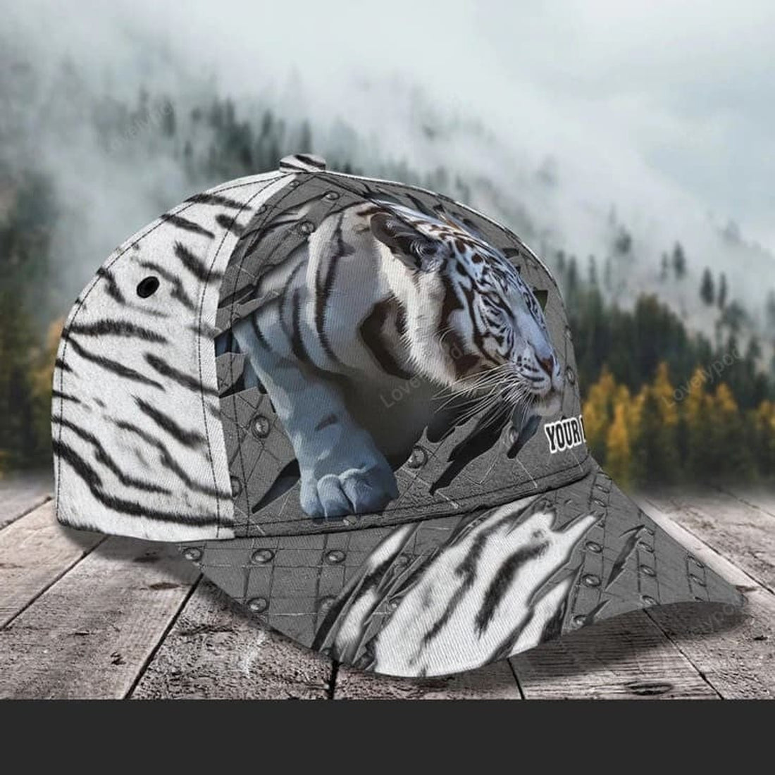 FUNSTUFFPRINT King of the Jungle 3D Classic Cap for Tiger Lovers