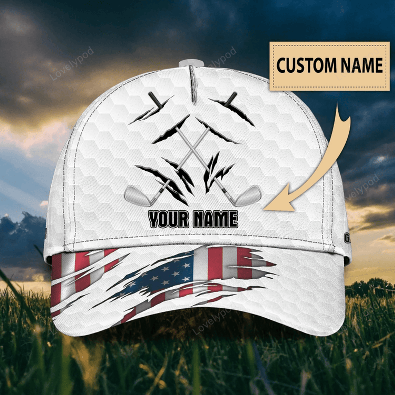 FUNSTUFFPRIT Customized Womens Golf Cap, Baseball Golf Cap, Classic Golf Cap For Girl, Best Gift To Golf Lover