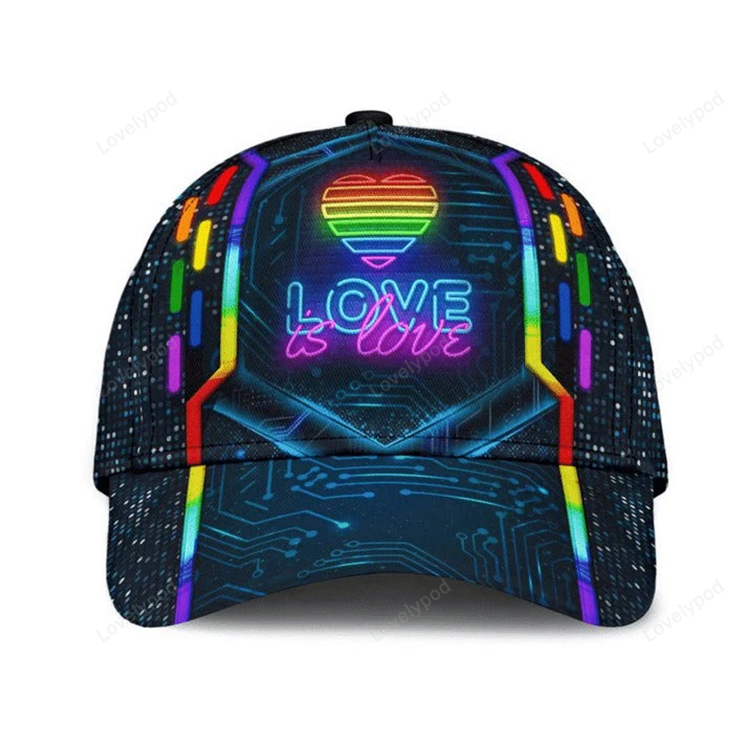 FUNSTUFFPRIT Cool Jean Texture Pride Lgbt 3D Printing Baseball Cap Hat, Gay Pride Baseball Cap