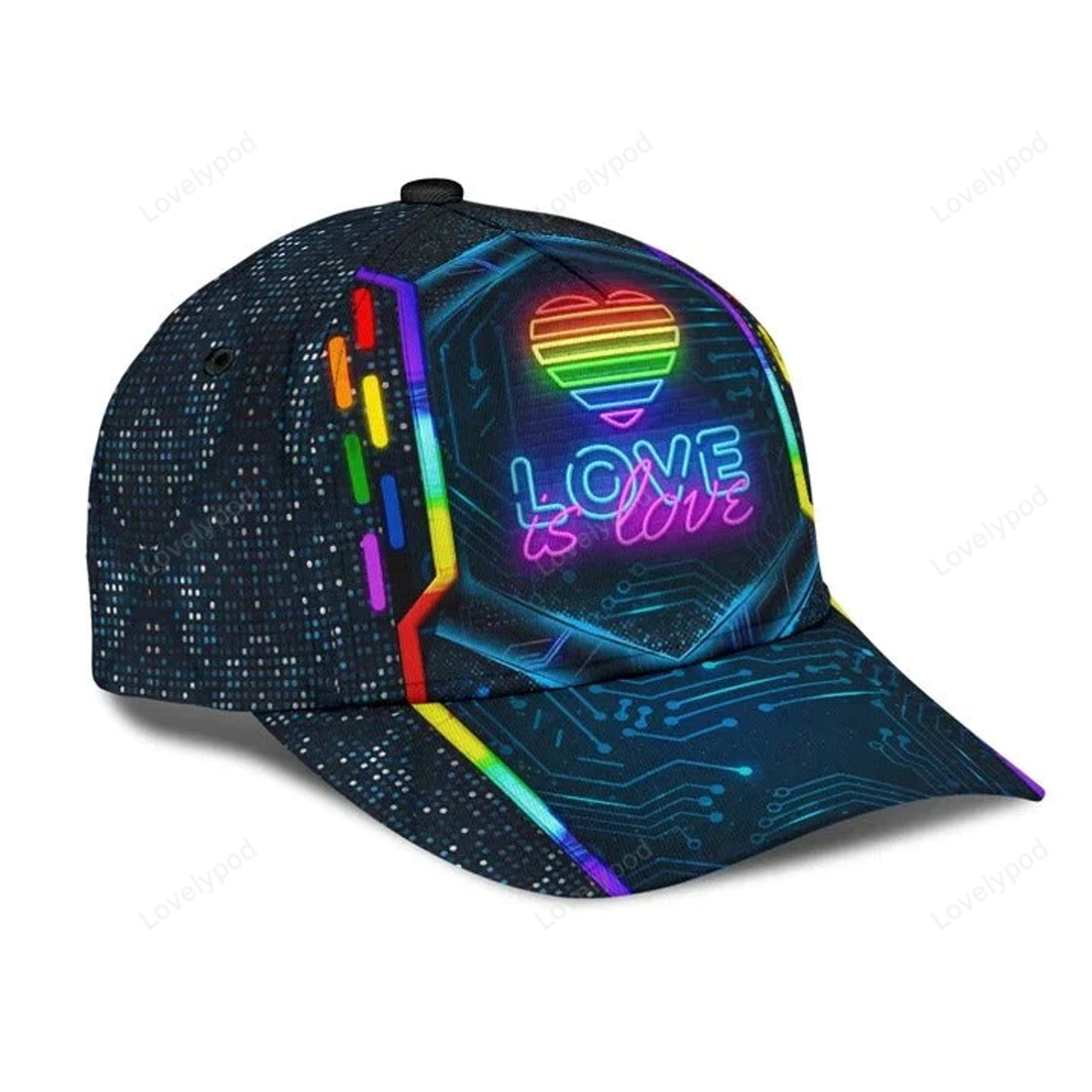FUNSTUFFPRIT Cool Jean Texture Pride Lgbt 3D Printing Baseball Cap Hat, Gay Pride Baseball Cap