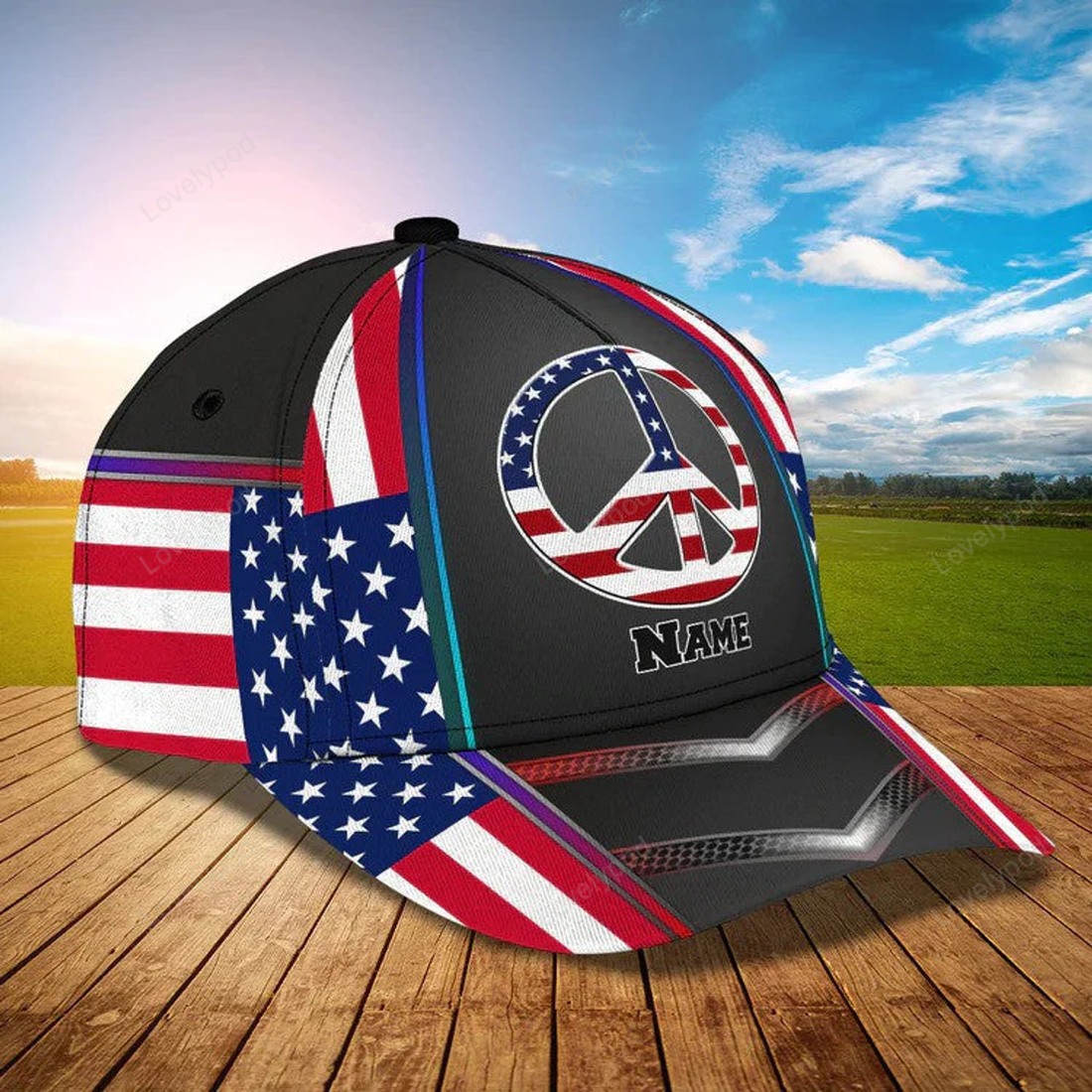 FUNSTUFFPRINT Hippie Car Personalized Hippie Cap 3D Classic Cap for Hippie Lovers for Girls