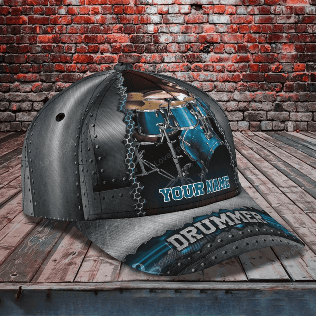 FUNSTUFFPRIT Custom Baseball 3D Cap Hat For Drummer, Drum Caps Hats, Birthday Present To Drum Lovers, Drummer Gifts