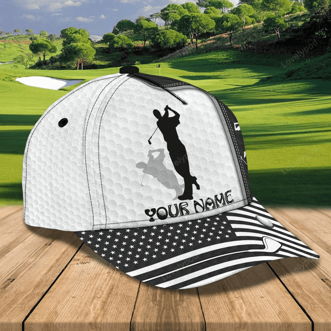 FUNSTUFFPRIT Personalized 3D Full Printed Baseball Cap For Golfer, Goft Men Caps, Golf Man Hat, Cool Golf Hats