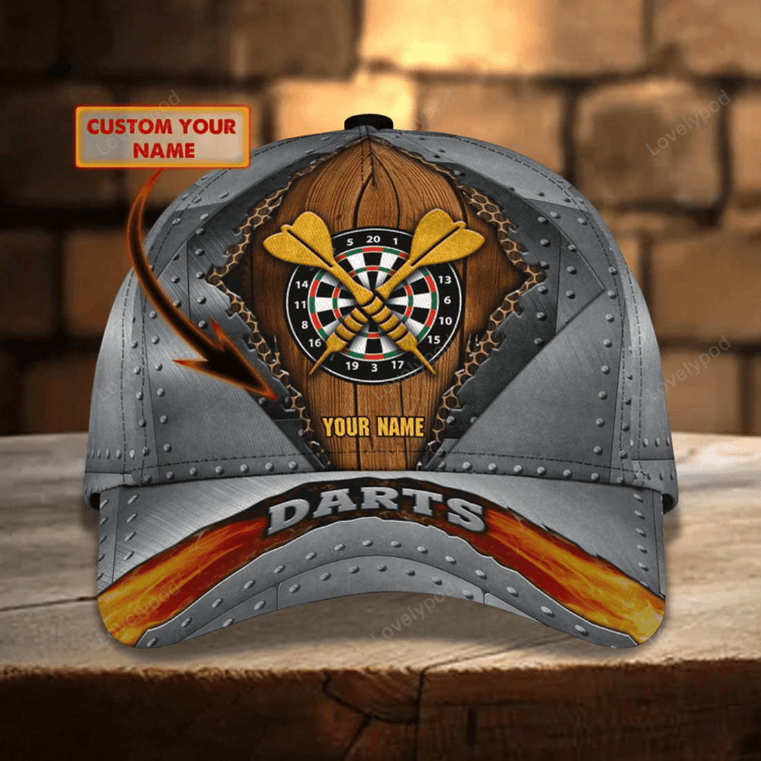 FUNSTUFFPRIT Personalized 3D All Over Print Baseball Cap For Dart Lovers, Darting Classic Cap Hat, Dart Cap