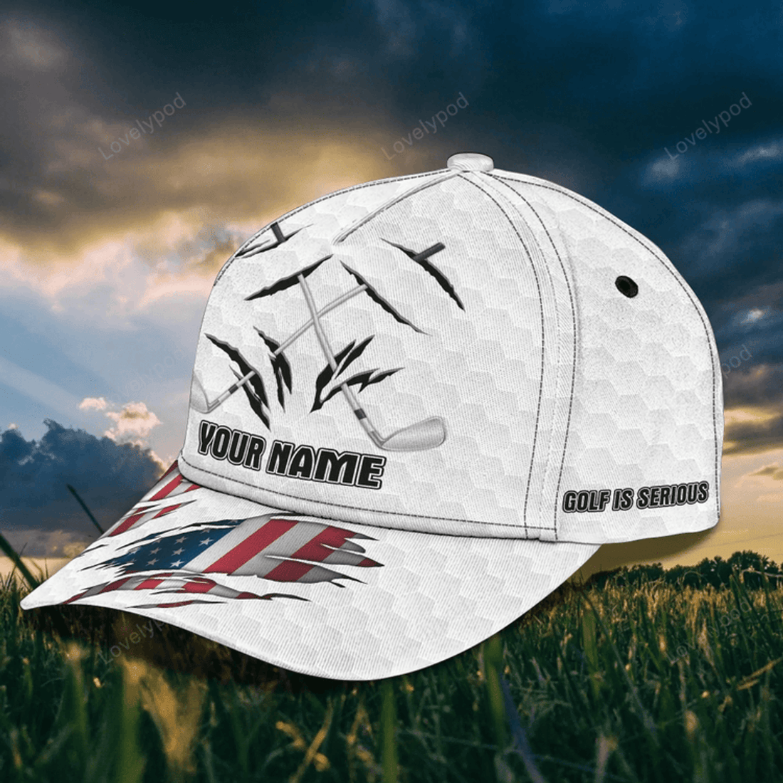 FUNSTUFFPRIT Custom With Name Man Gofler Cap, Baseball Cap For Man, Birthday Present To Golf Lover
