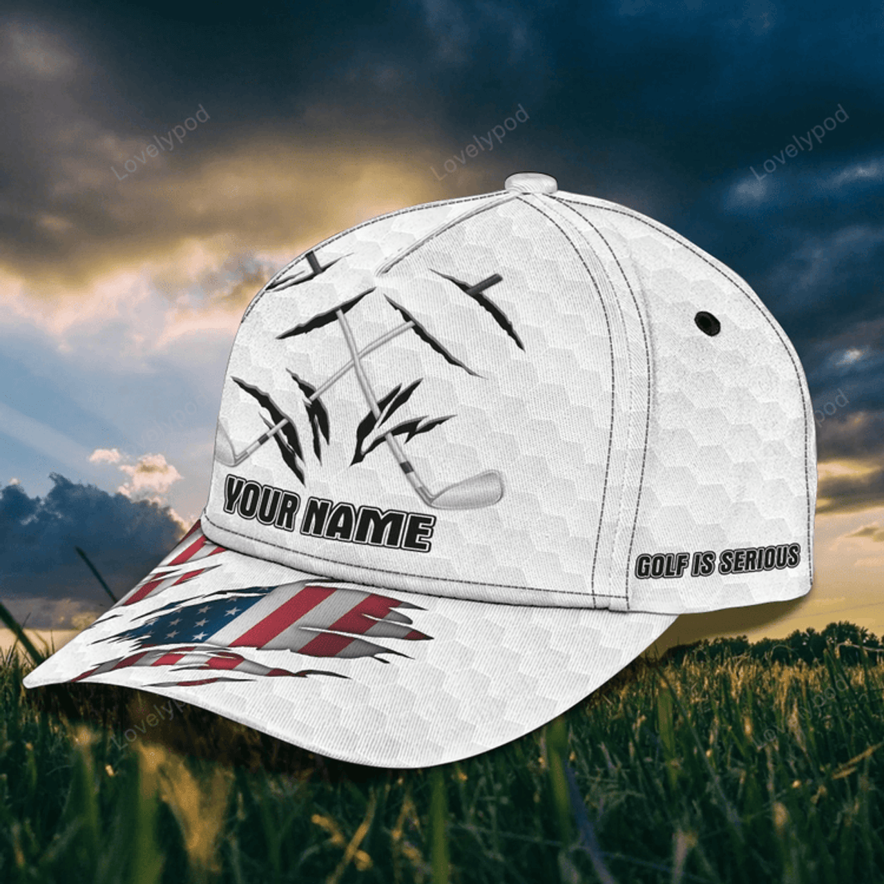 FUNSTUFFPRIT Custom With Name Man Gofler Cap, Baseball Cap For Man, Birthday Present To Golf Lover