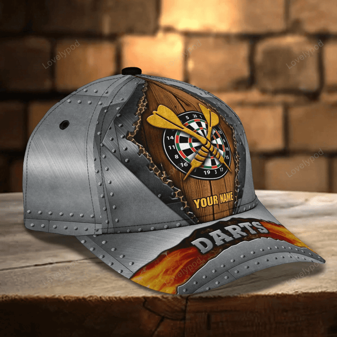 FUNSTUFFPRIT Personalized 3D All Over Print Baseball Cap For Dart Lovers, Darting Classic Cap Hat, Dart Cap