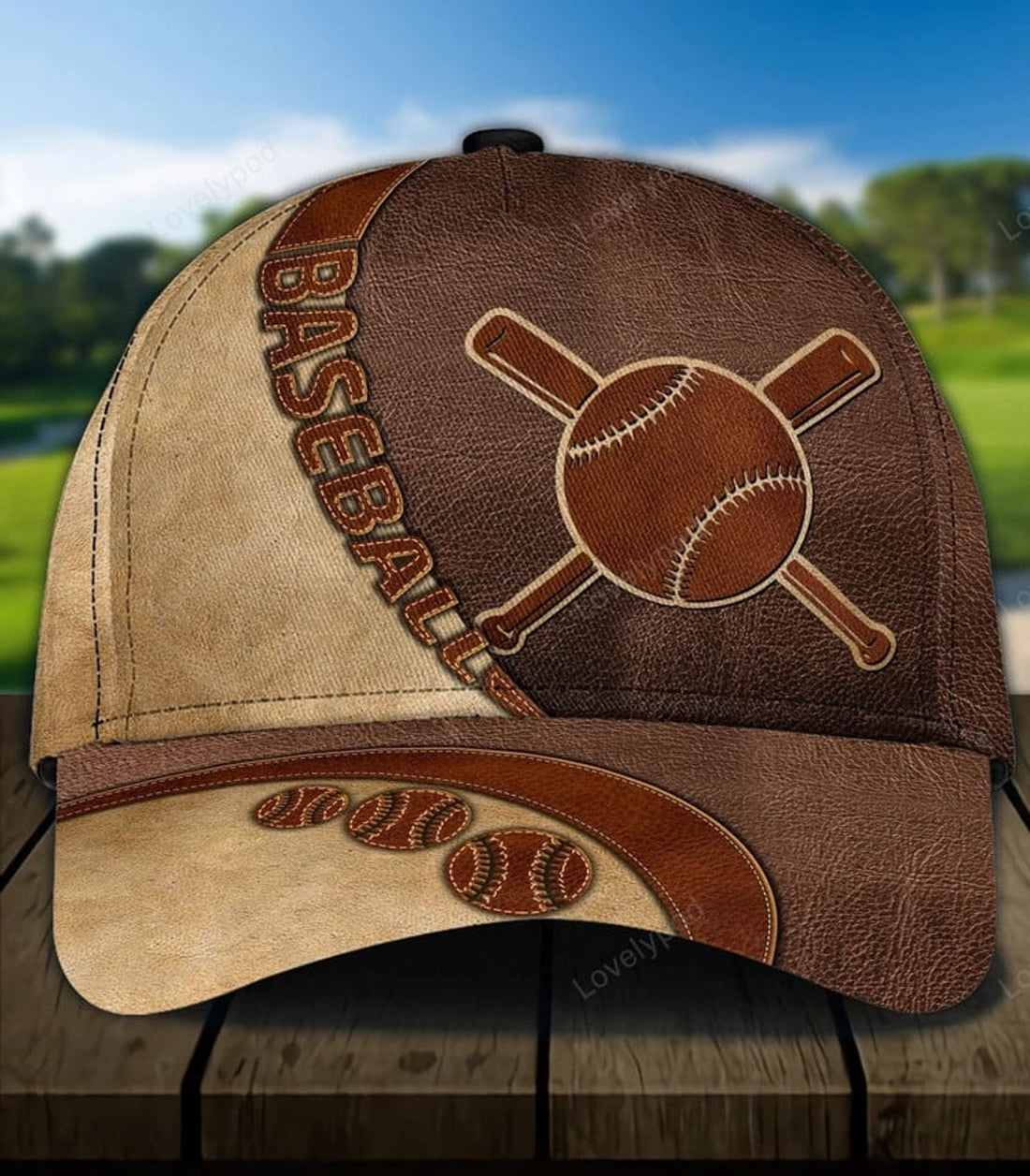 FUNSTUFFPRINT Customized Baseball Classic Cap for Friends, Glove and Baseball 3D Hat for Baseball Players