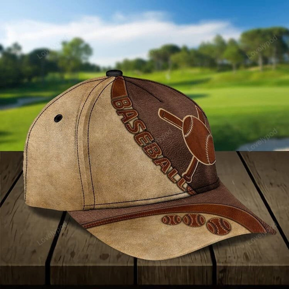 FUNSTUFFPRINT Customized Baseball Classic Cap for Friends, Glove and Baseball 3D Hat for Baseball Players