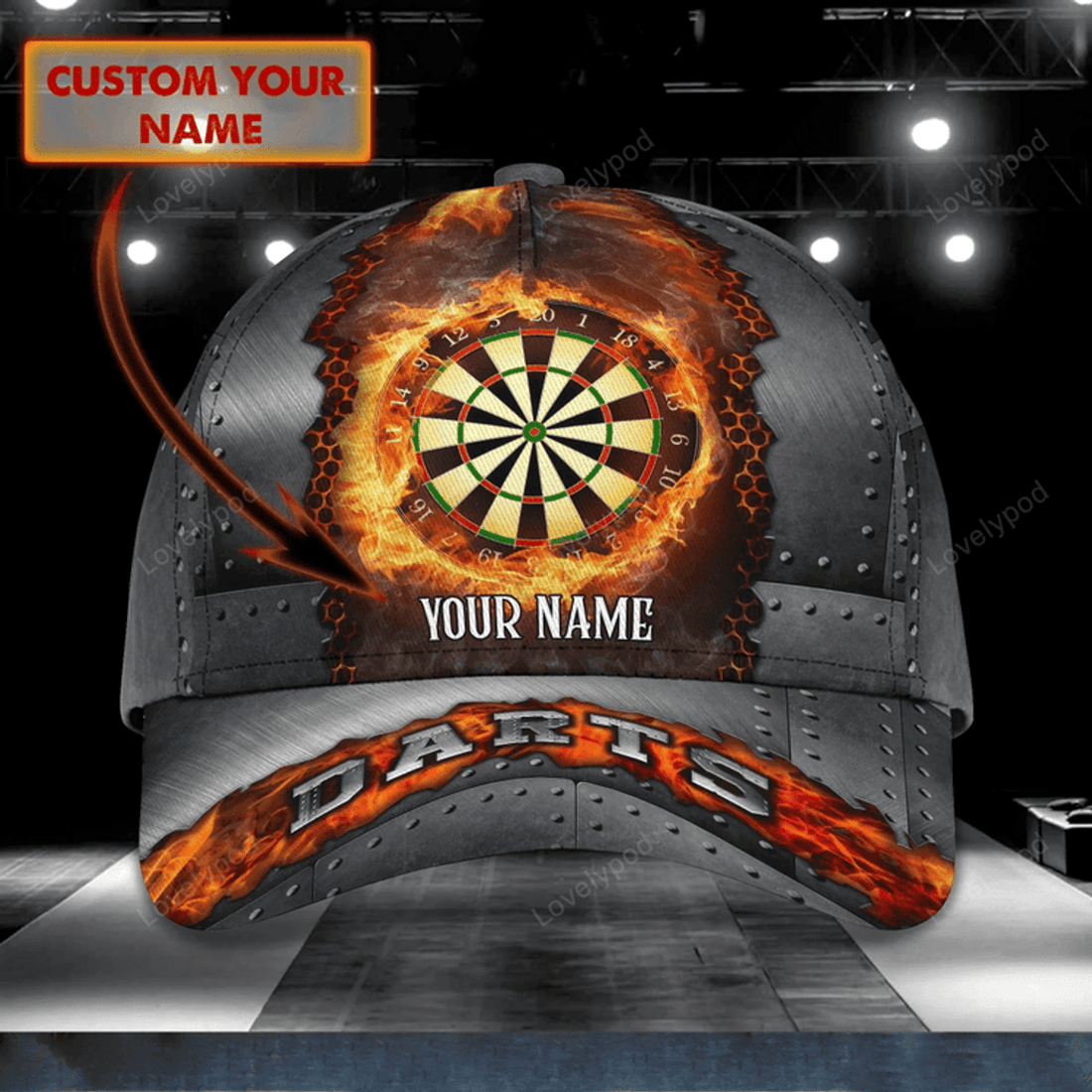 FUNSTUFFPRIT Personalized 3D All Over Print Baseball Cap For Dart Lovers, Darting Classic Cap Hat, Dart Cap