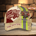 FUNSTUFFPRIT Custom With Name Fire Man Baseball Cap, Classic 3D Full Print Hat Cap For Firefighters