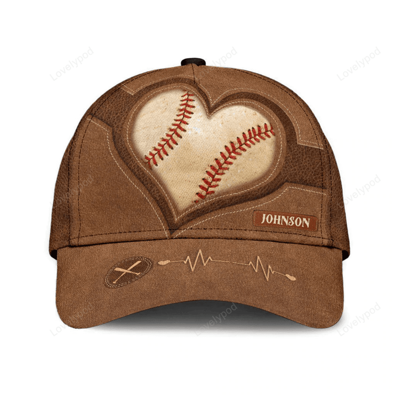 FUNSTUFFPRINT Customized Baseball Classic Cap for Friends, Glove and Baseball 3D Hat for Baseball Players