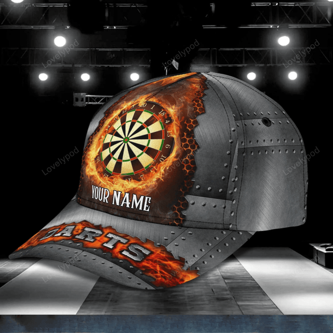 FUNSTUFFPRIT Personalized 3D All Over Print Baseball Cap For Dart Lovers, Darting Classic Cap Hat, Dart Cap