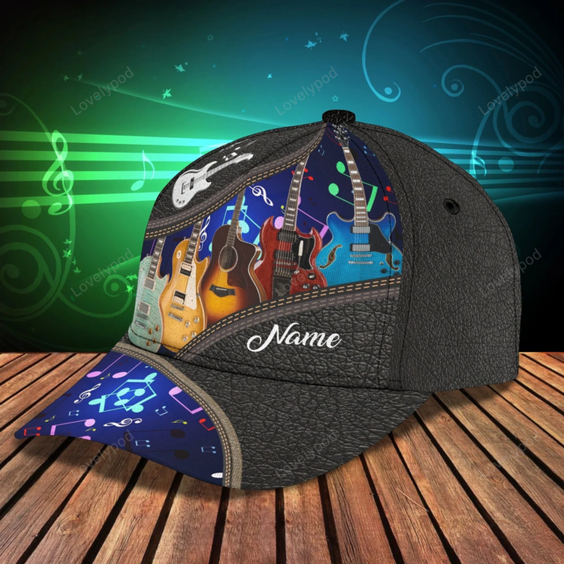 FUNSTUFFPRIT Custom Name Baseball Guitar Cap Hat, I Play Guitar And I Forget Things 3D Cap For Musican Guitarist Cap