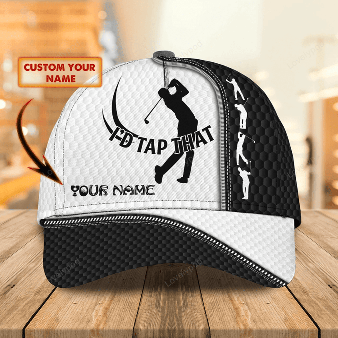 FUNSTUFFPRIT Personalized 3D All Over Print Baseball Cap Hat For Golf Men, Man Golf Caps, I Love Golf Cap Hat