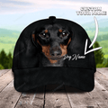 FUNSTUFFPRIT Personalized Baseball Dachshund Cap Hat For Dog Lover, 3D Full Print Dachshund Dog Cap Hat