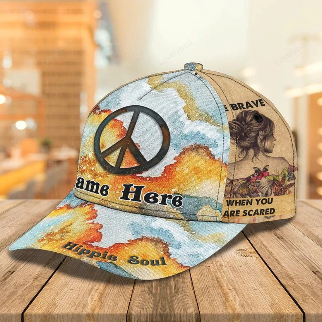 FUNSTUFFPRINT Hippie Car Personalized Hippie Cap 3D Classic Cap for Hippie Lovers for Girls