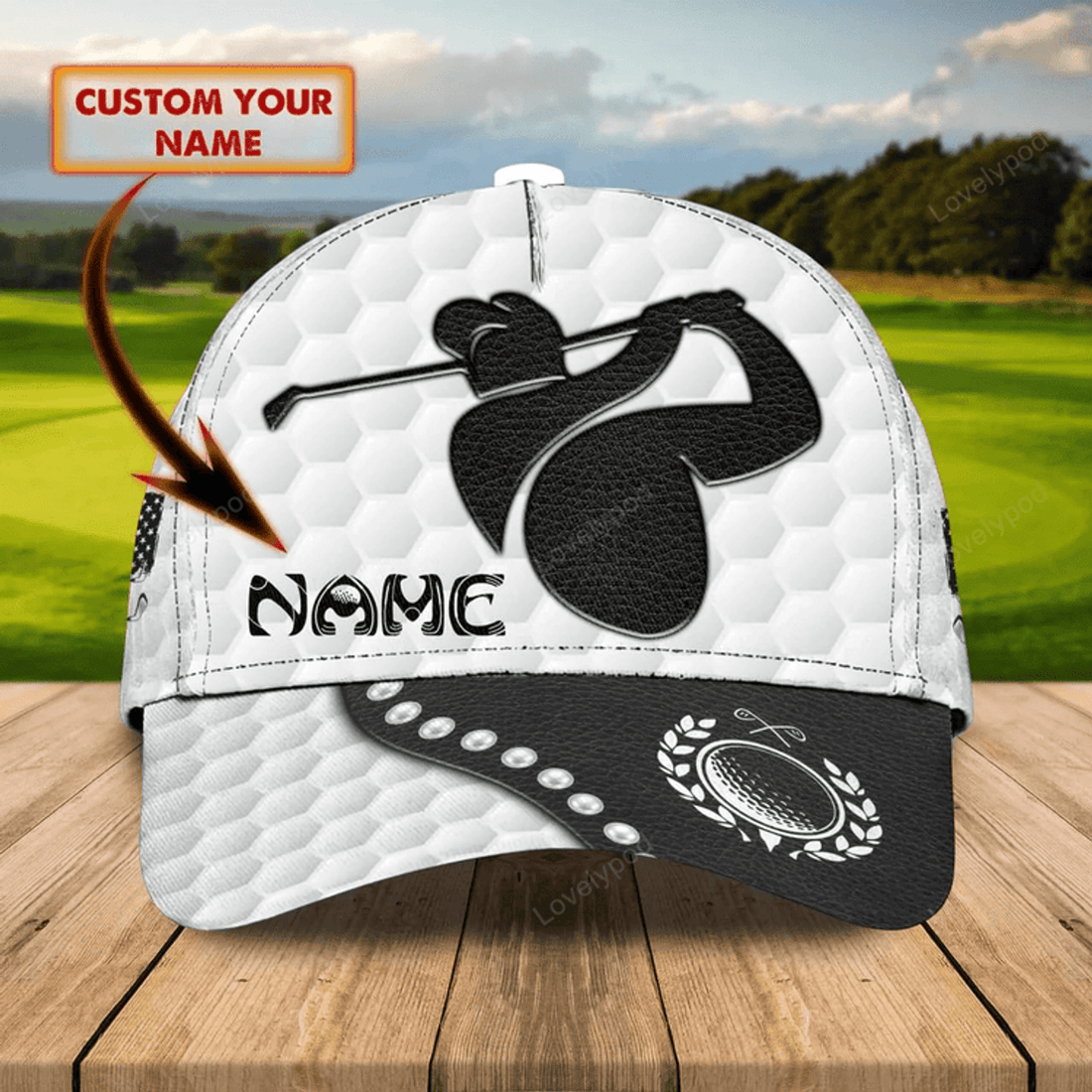 FUNSTUFFPRIT Personalized 3D Full Printed Baseball Cap For Golfer, Goft Men Caps, Golf Man Hat, Cool Golf Hats