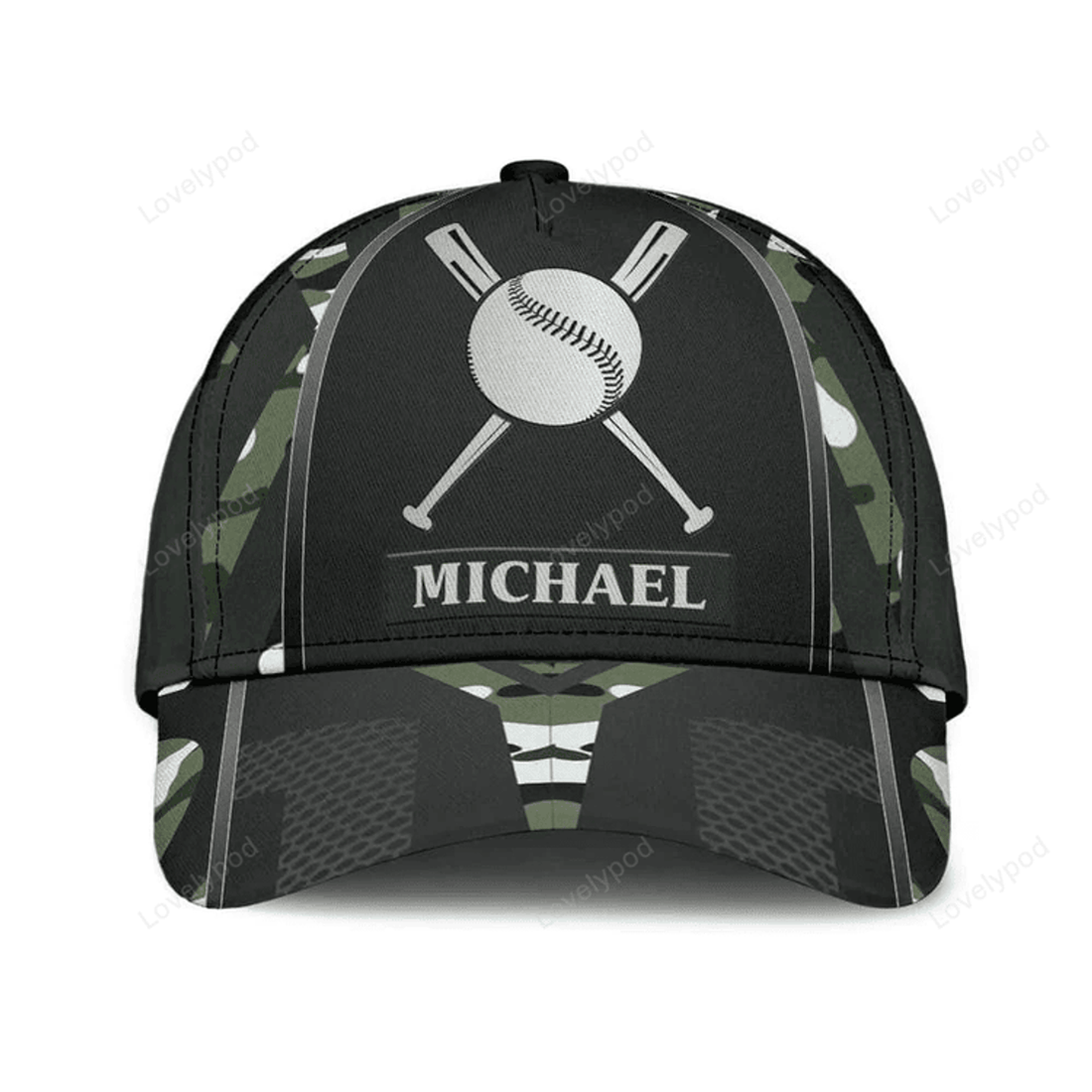 FUNSTUFFPRINT Customized Baseball Classic Cap for Friends, Glove and Baseball 3D Hat for Baseball Players
