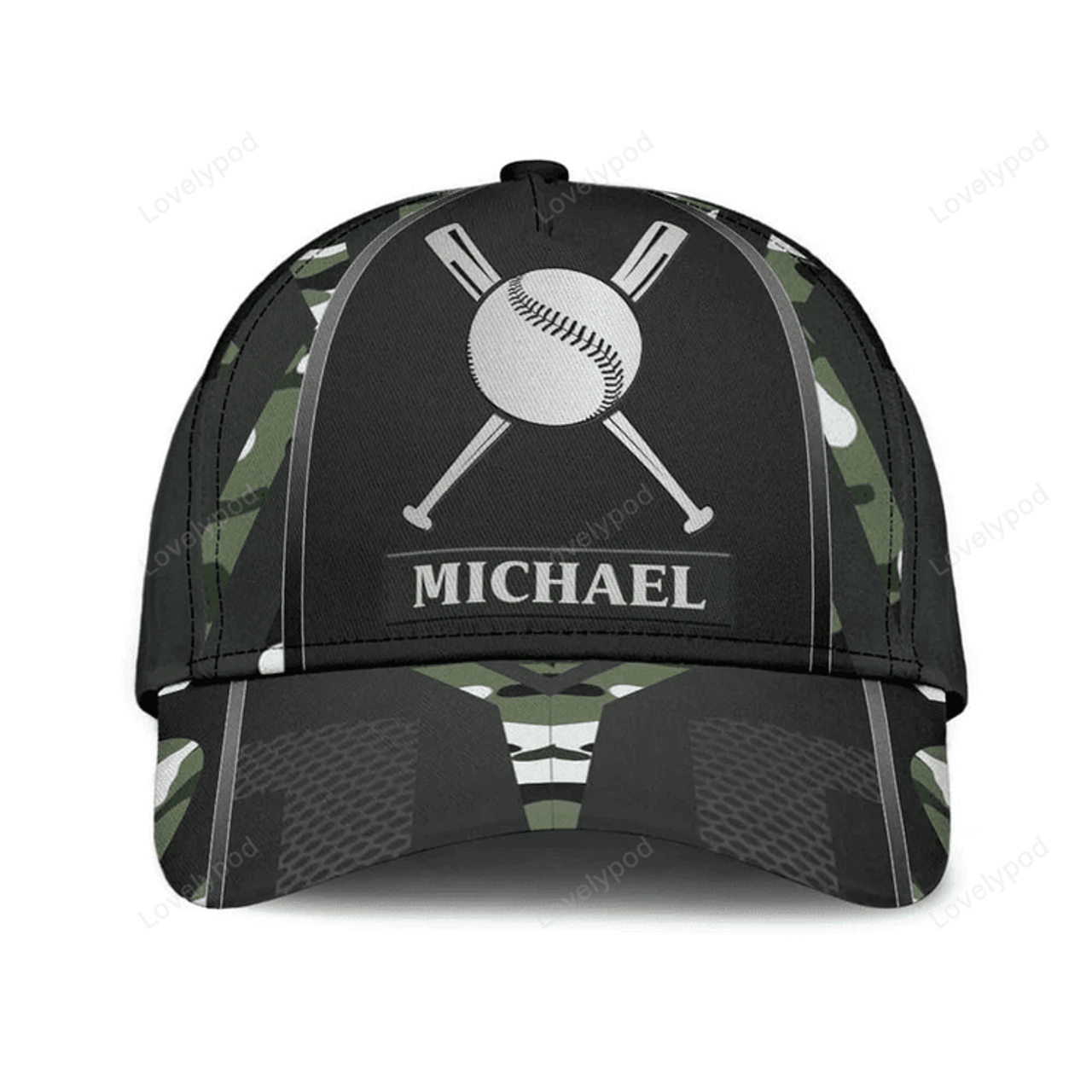 FUNSTUFFPRINT Customized Baseball Classic Cap for Friends, Glove and Baseball 3D Hat for Baseball Players
