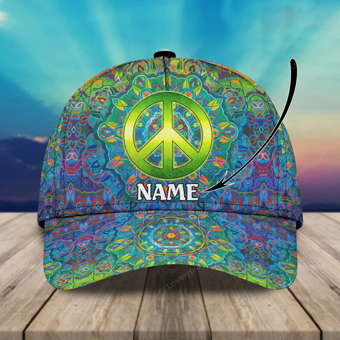 FUNSTUFFPRINT Hippie Car Personalized Hippie Cap 3D Classic Cap for Hippie Lovers for Girls