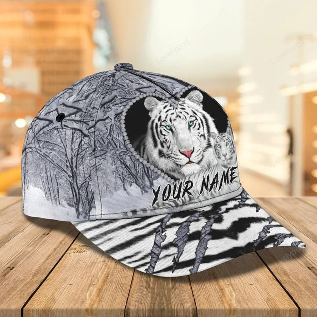 FUNSTUFFPRINT King of the Jungle 3D Classic Cap for Tiger Lovers