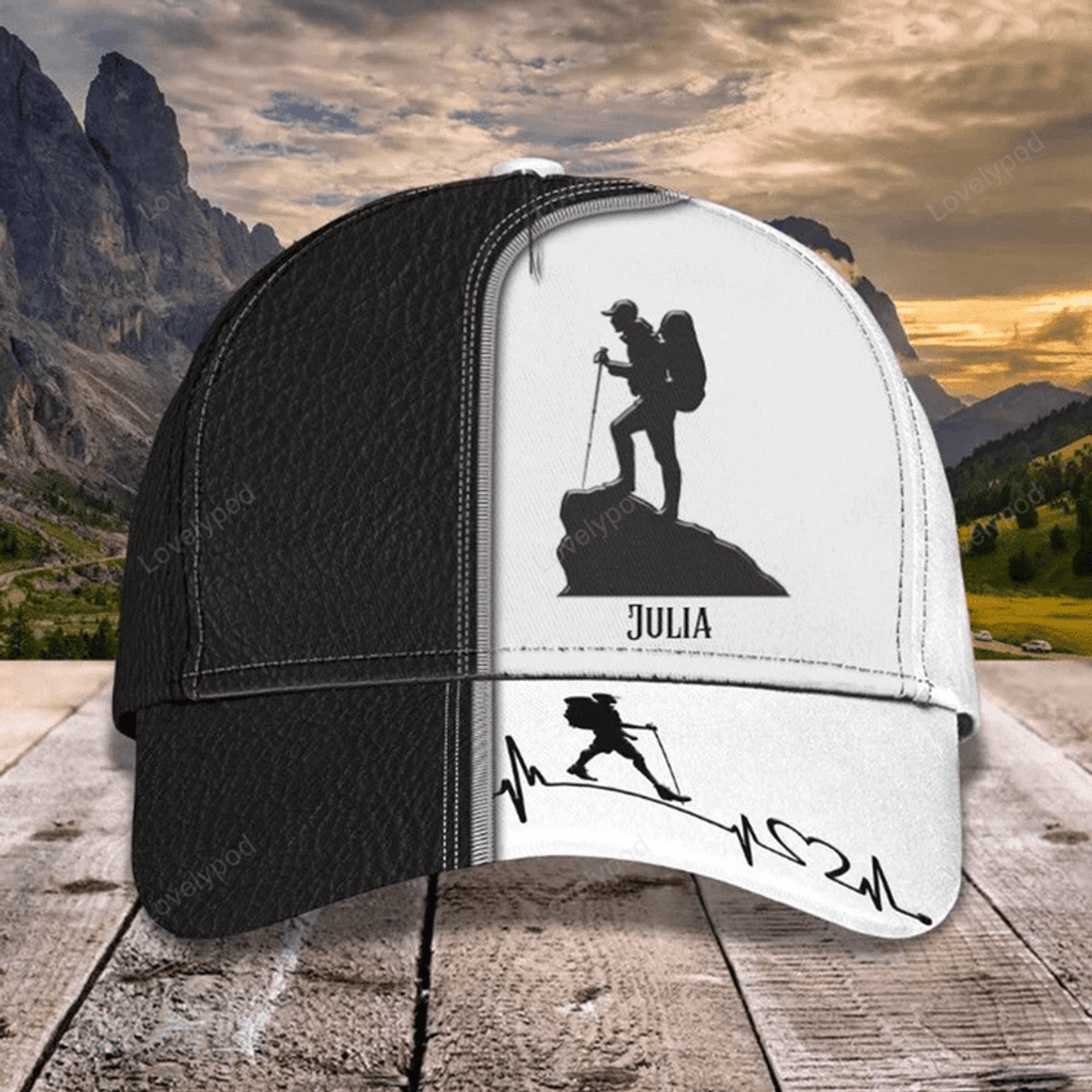FUNSTUFFPRINT Personalized Hiking 3D Cap for Boy, Forest Pattern Hiking Hat for Boyfriend Birthday