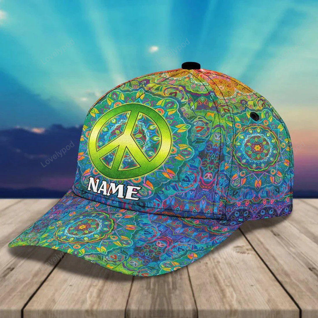FUNSTUFFPRINT Hippie Car Personalized Hippie Cap 3D Classic Cap for Hippie Lovers for Girls