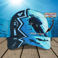 FUNSTUFFPRINT Personalized Scuba Diving 3D Baseball Cap, Suba Diving Hat for Husband & Dad