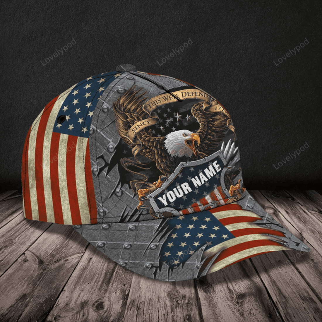 FUNSTUFFPRIT Personalized Veteran 3D Full Printed Baseball Cap, Veteran Hat For Men And Women, Cap Hat For Veteran Dad
