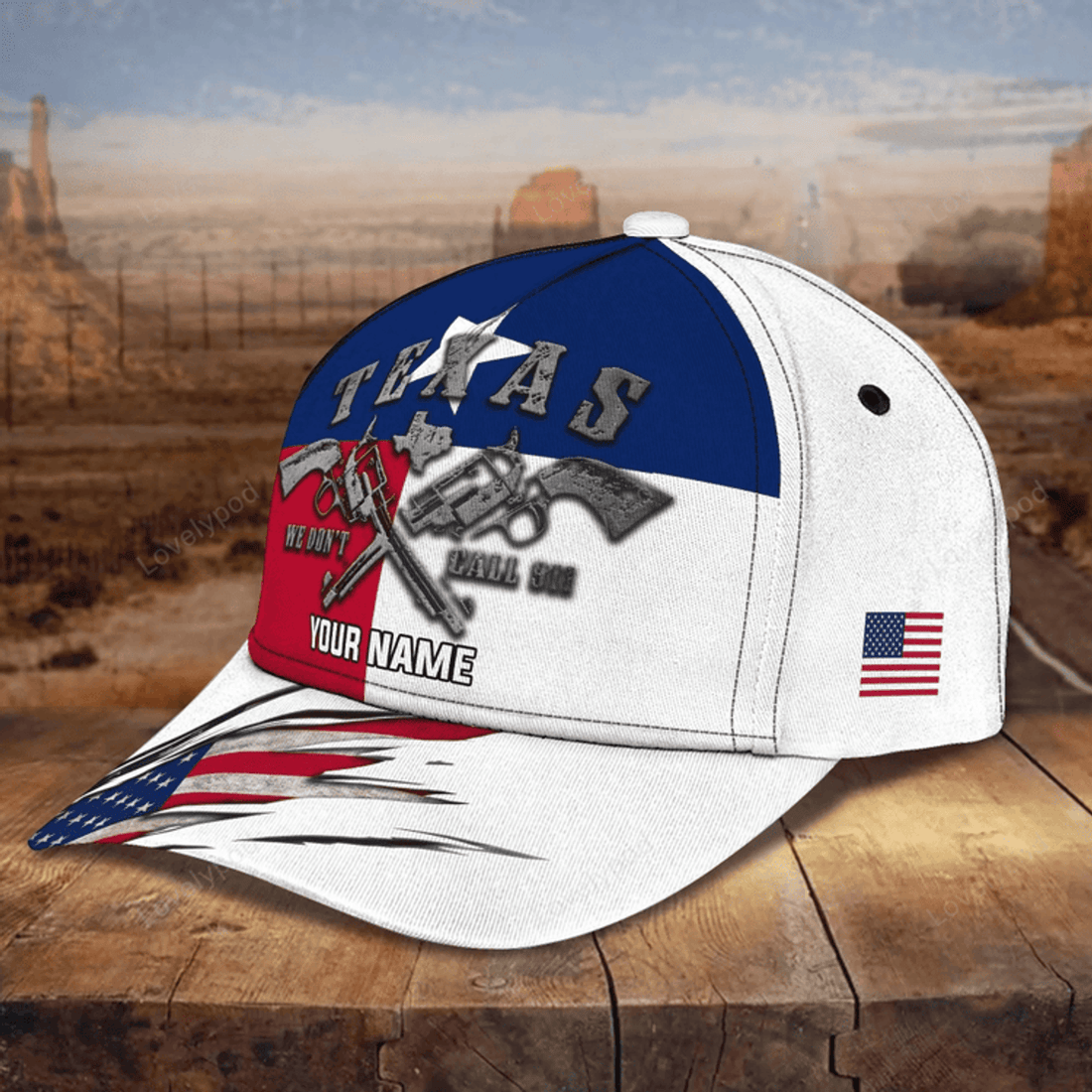 FUNSTUFFPRIT Personalized Texas Baseball 3D Cap, Texas Classic Full Print Cap Hat, American Texas Cap