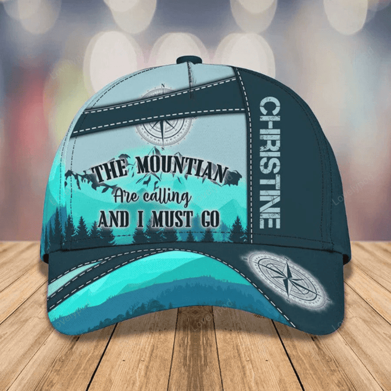 FUNSTUFFPRINT Personalized Hiking 3D Cap for Boy, Forest Pattern Hiking Hat for Boyfriend Birthday