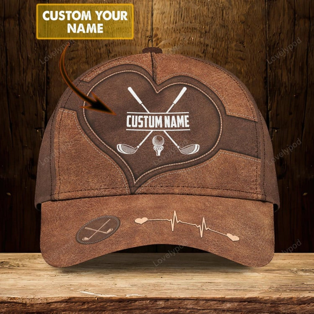 FUNSTUFFPRIT Custom With Name A 3D Cap For Golf Man, Never Underestimate An Old Man Who Loves Golf, Cap Hat For Golf Lover