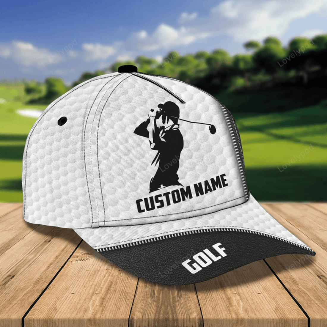 FUNSTUFFPRIT Personalized Golf Mens Cap Hat Full Printing, 3D Baseball Cap For Gofler, Dad Golf Gifts, Father Day Golfer Gift