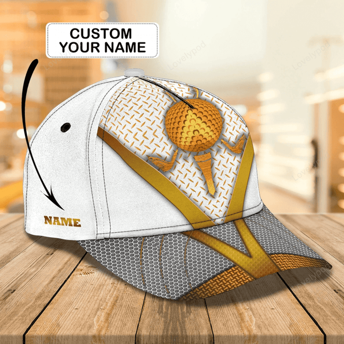 FUNSTUFFPRIT Nice Short I Love Golf 3D Classic Cap, Golf Lover Gifts, Best Gift For Golf Lover, Golf Cap Hat