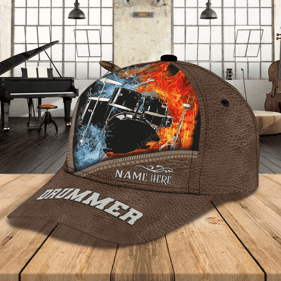 FUNSTUFFPRIT Personalized Drum Baseball Cap For Man And Woman, Birthday Present To Drummer, Drummer Summer Cap Hat
