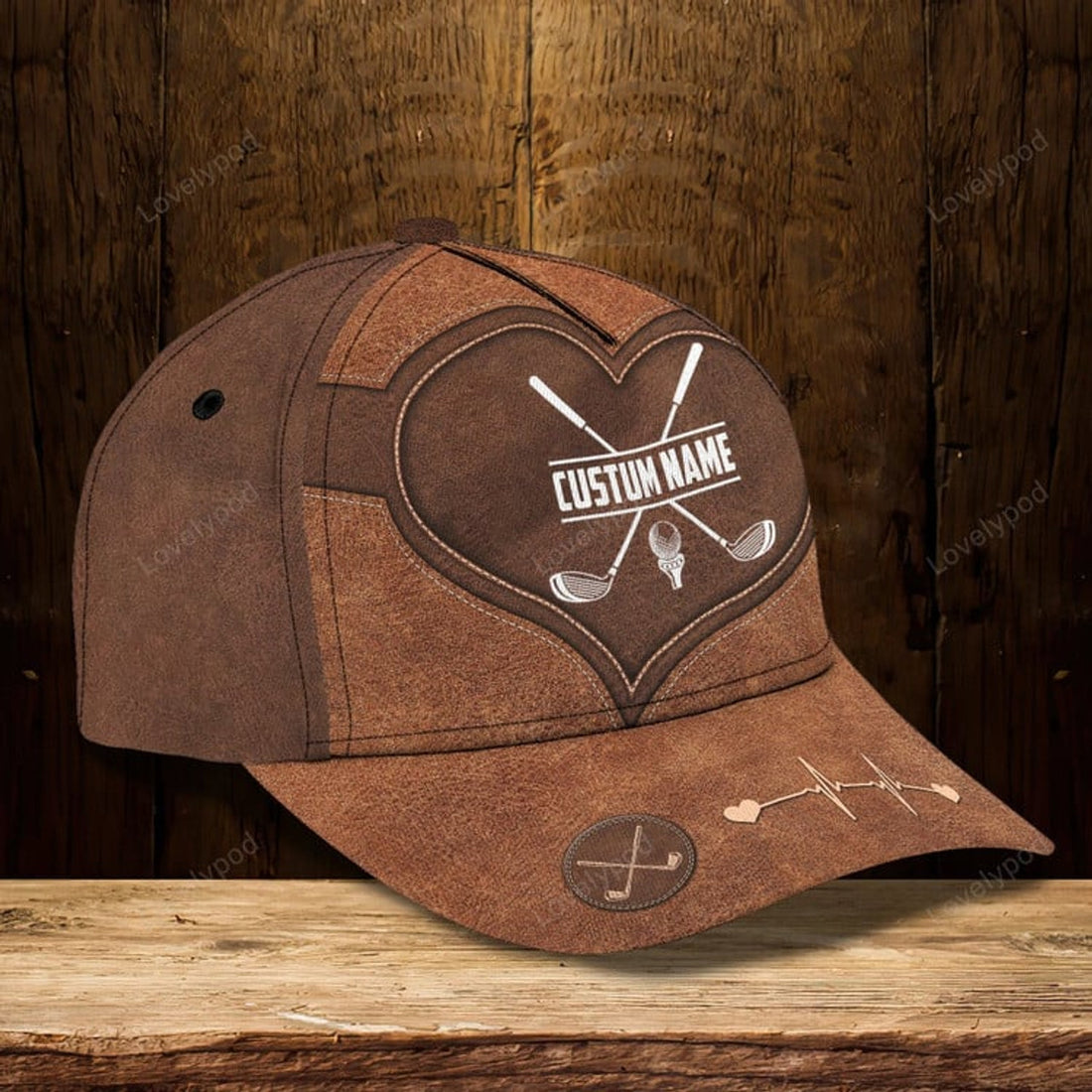 FUNSTUFFPRIT Custom With Name A 3D Cap For Golf Man, Never Underestimate An Old Man Who Loves Golf, Cap Hat For Golf Lover
