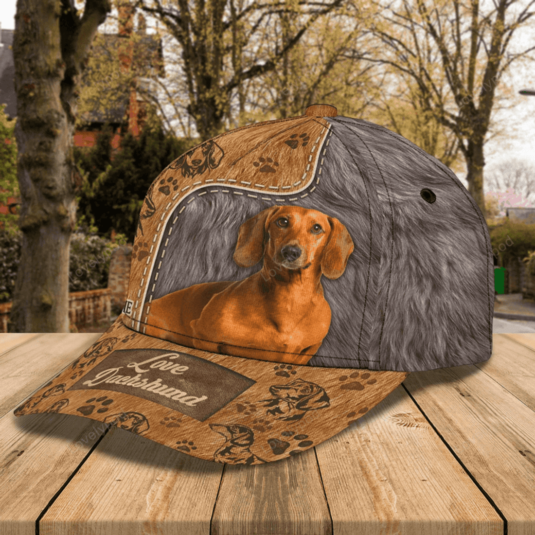 FUNSTUFFPRIT Customized 3D All Over Print Baseball Dog Cap For Dog Lovers, Classic Dachshund Dog Cap Hats, Dog Cap