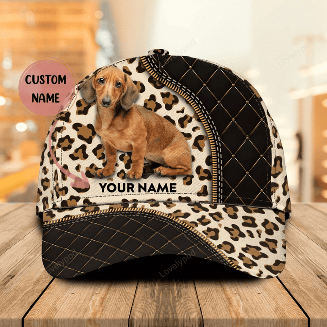 FUNSTUFFPRIT Customized 3D All Over Print Baseball Dog Cap For Dog Lovers, Classic Dachshund Dog Cap Hats, Dog Cap