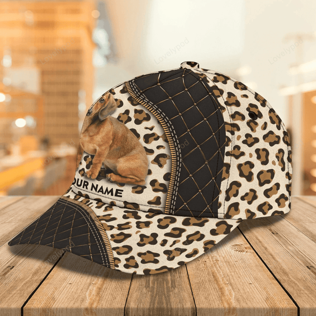 FUNSTUFFPRIT Customized 3D All Over Print Baseball Dog Cap For Dog Lovers, Classic Dachshund Dog Cap Hats, Dog Cap