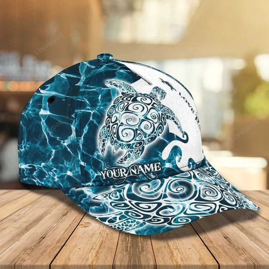 FUNSTUFFPRINT Customized Turtle Art Summer 3D Baseball Cap, Turtle Hat for Husband and Wife