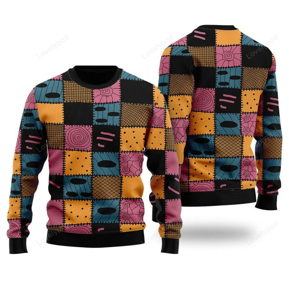 FUNSTUFFPRINT Classic Ugly Holiday Ugly Christmas Sweater For Men & Women Ugly Sweater