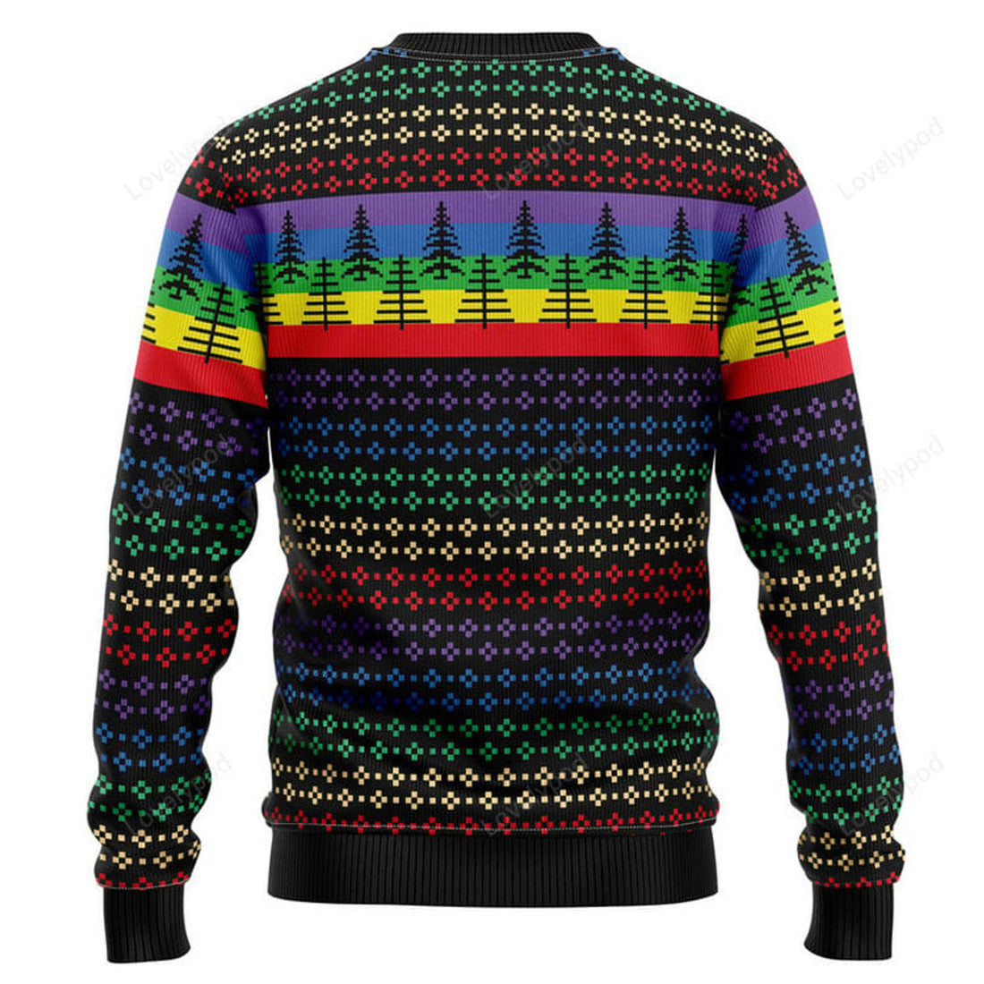 FUNSTUFFPRINT LGBT Not Today Jesus T0611 Ugly Christmas Sweater Ugly Sweater