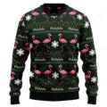 FUNSTUFFPRINT Flamingo Flalala Ugly Christmas Sweater for men and women Ugly Sweater