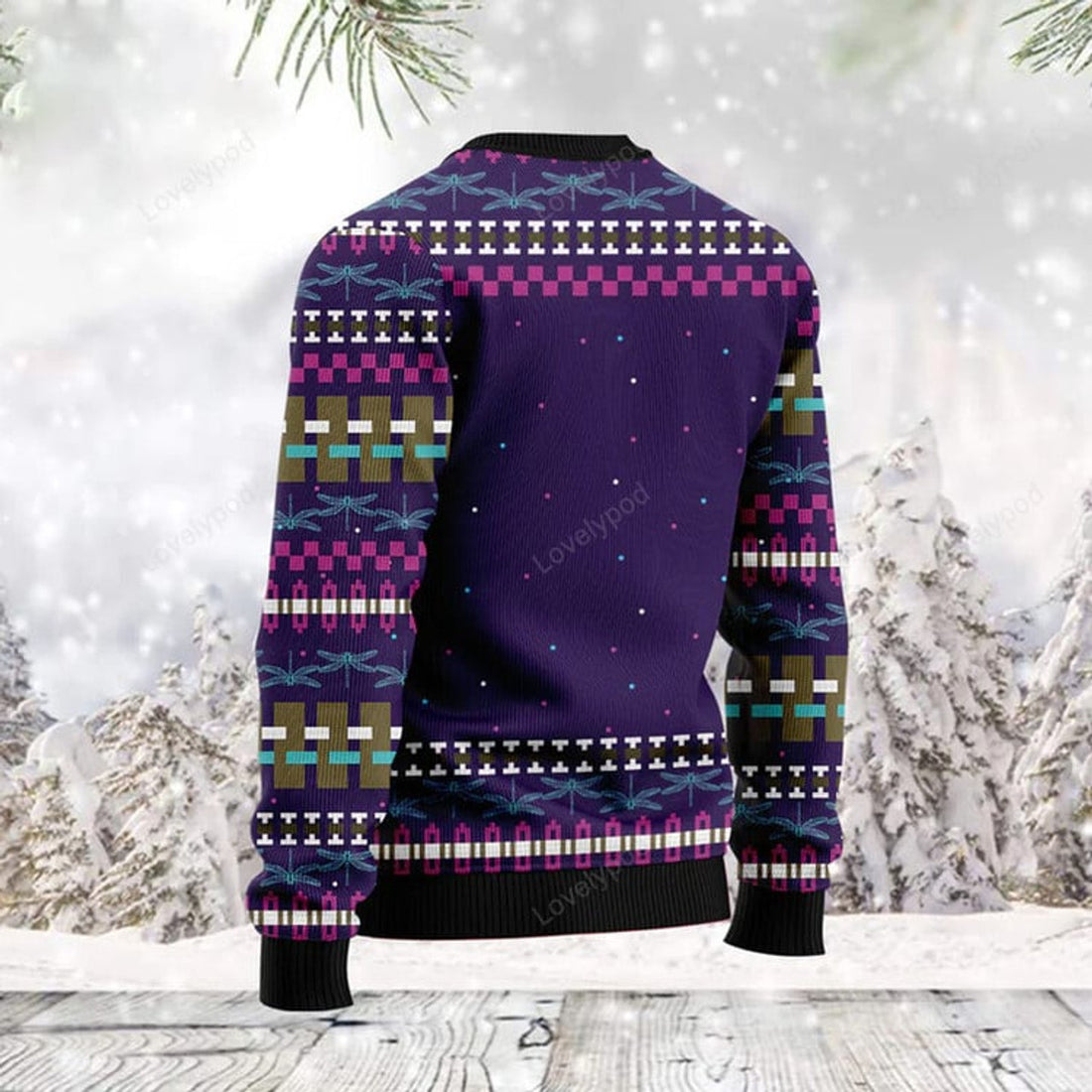 FUNSTUFFPRINT Dragonfly Angel Ugly Christmas Sweater For Men & Women Ugly Sweater