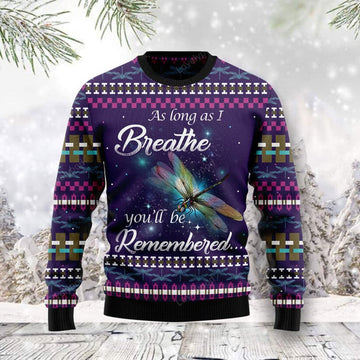 FUNSTUFFPRINT Dragonfly Angel Ugly Christmas Sweater For Men & Women Ugly Sweater